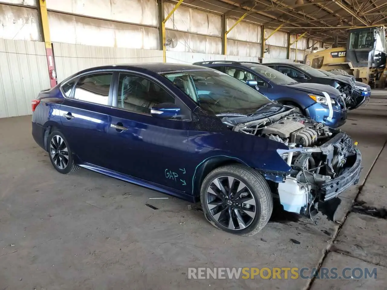 4 fotografías del automóvil dañado 3N1AB7AP7KY346593 NISSAN SENTRA 2019