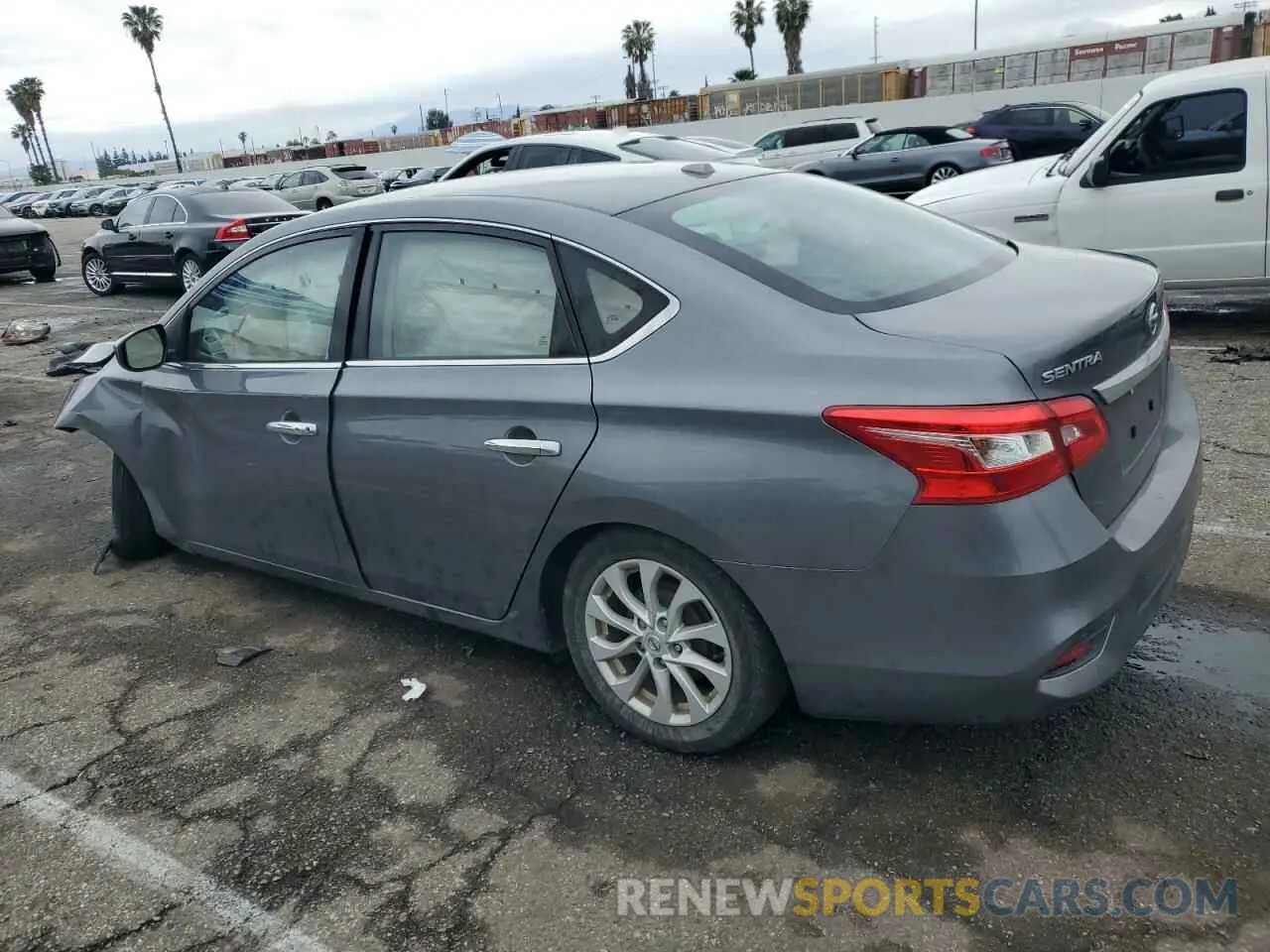 2 fotografías del automóvil dañado 3N1AB7AP7KY401723 NISSAN SENTRA 2019