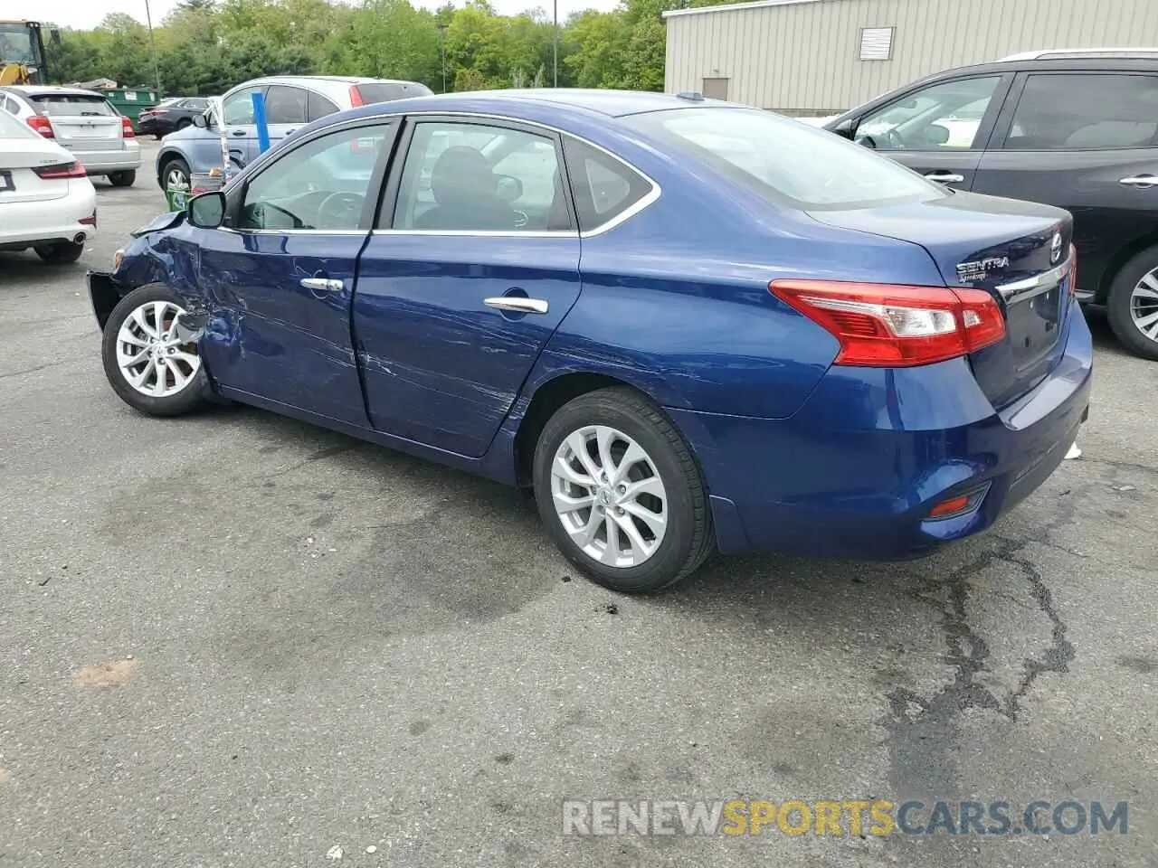 2 fotografías del automóvil dañado 3N1AB7AP7KY406923 NISSAN SENTRA 2019
