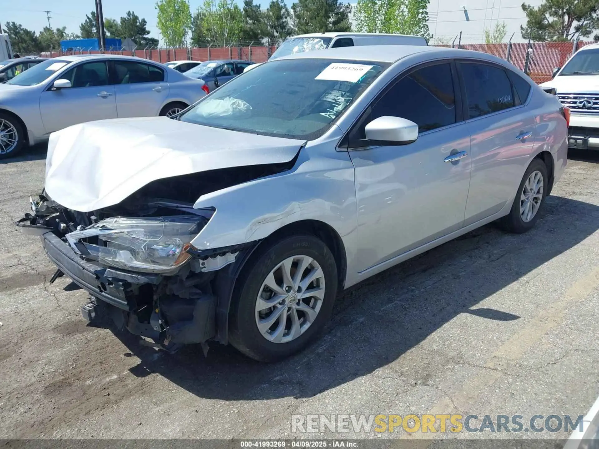 2 fotografías del automóvil dañado 3N1AB7AP7KY454843 NISSAN SENTRA 2019