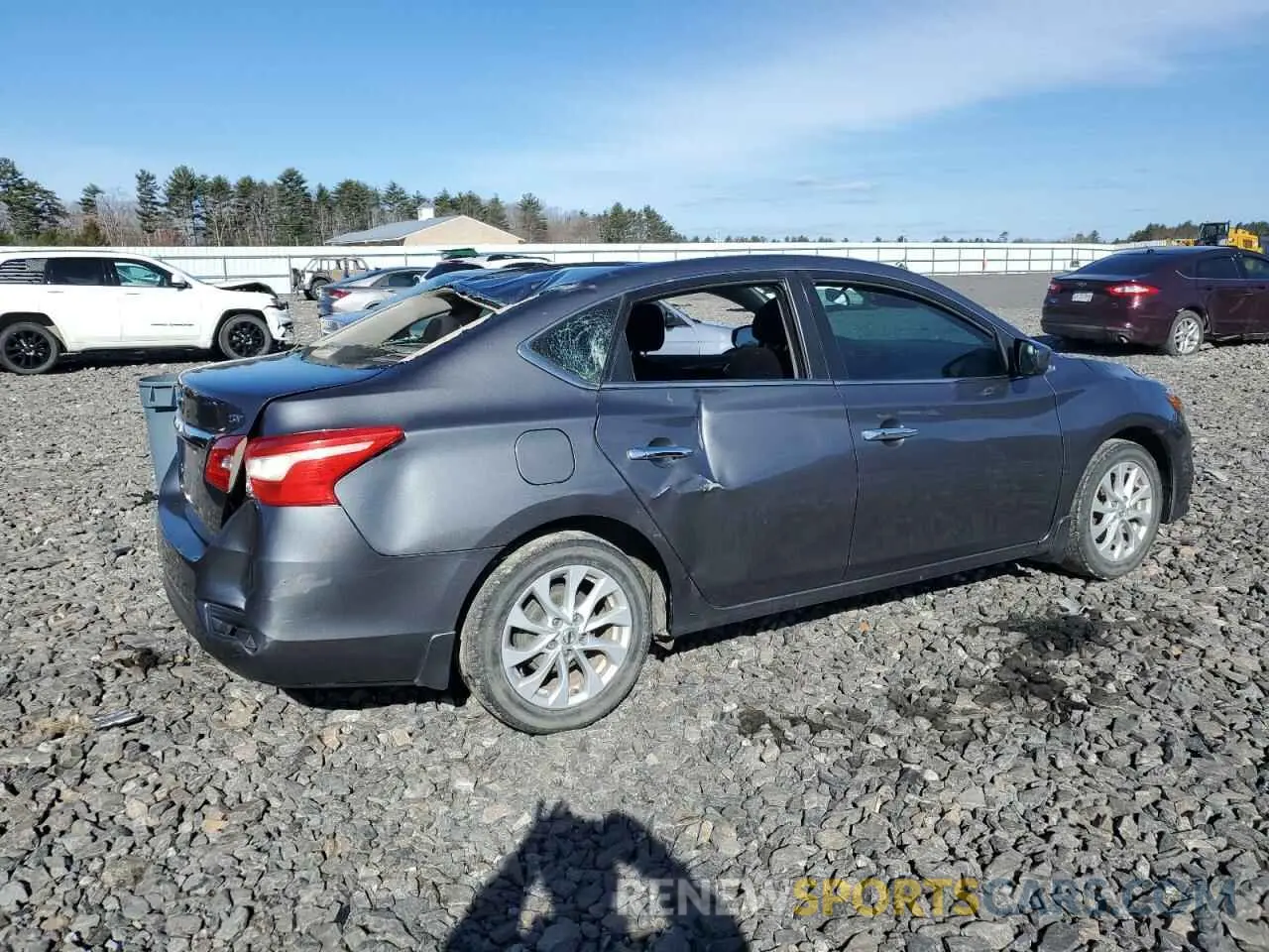 3 fotografías del automóvil dañado 3N1AB7AP8KY239469 NISSAN SENTRA 2019
