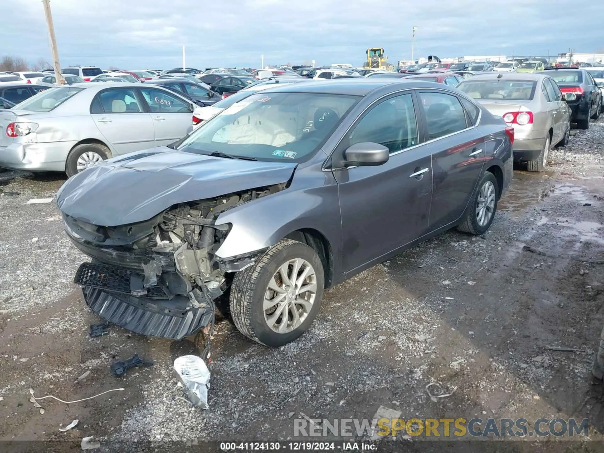 2 fotografías del automóvil dañado 3N1AB7AP8KY306989 NISSAN SENTRA 2019