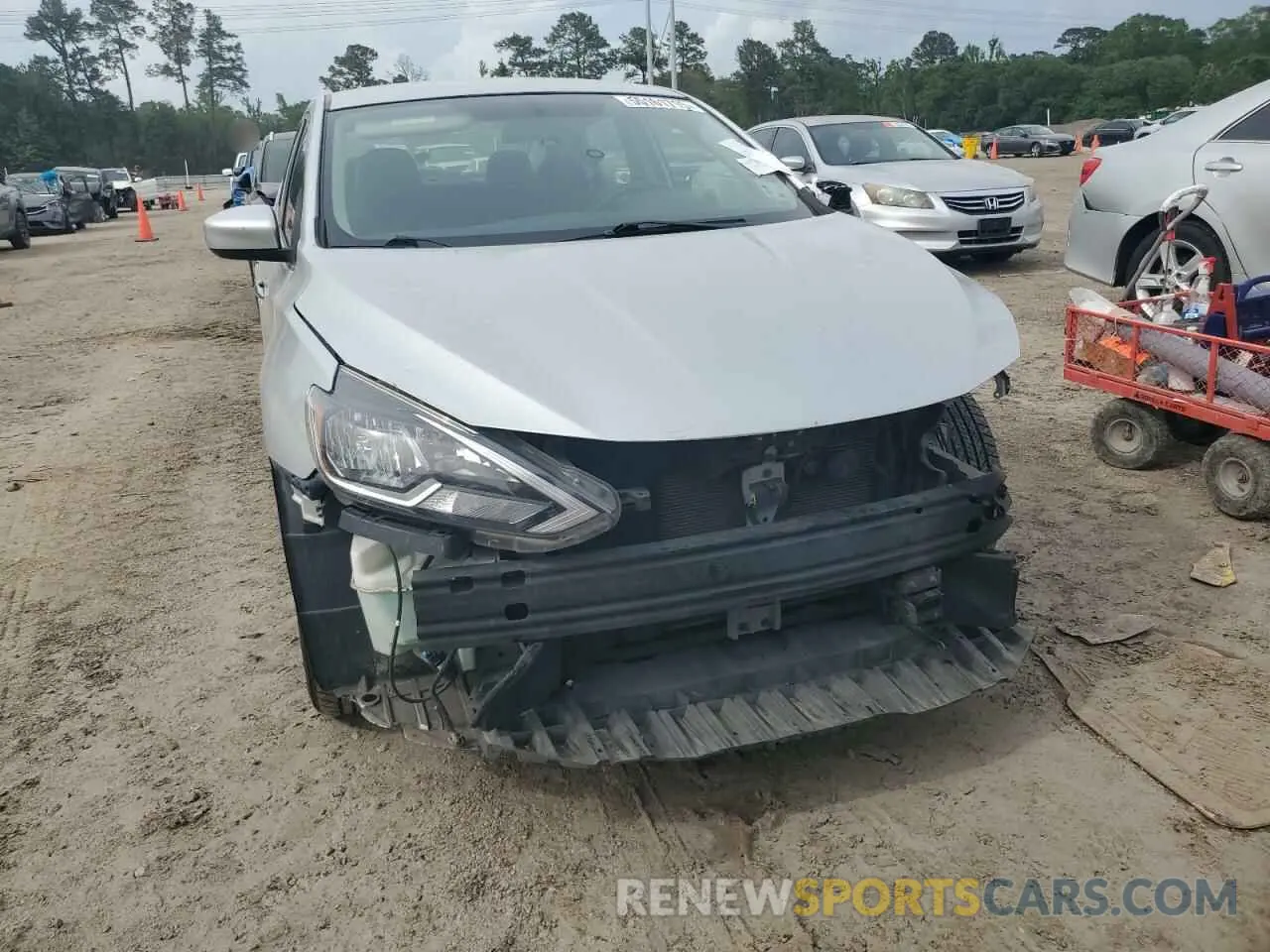 5 fotografías del automóvil dañado 3N1AB7AP8KY312355 NISSAN SENTRA 2019