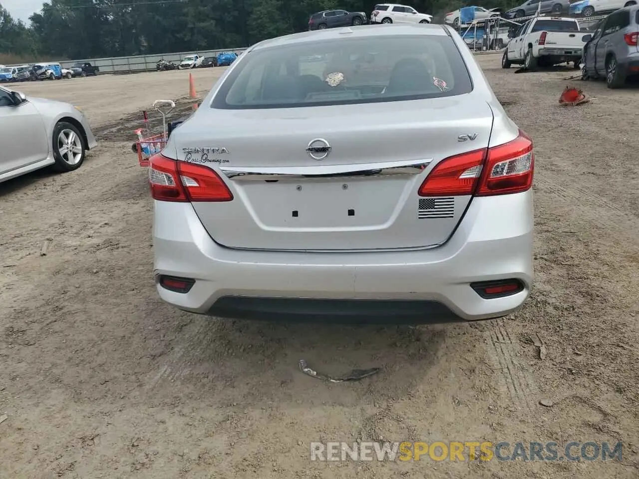 6 fotografías del automóvil dañado 3N1AB7AP8KY312355 NISSAN SENTRA 2019