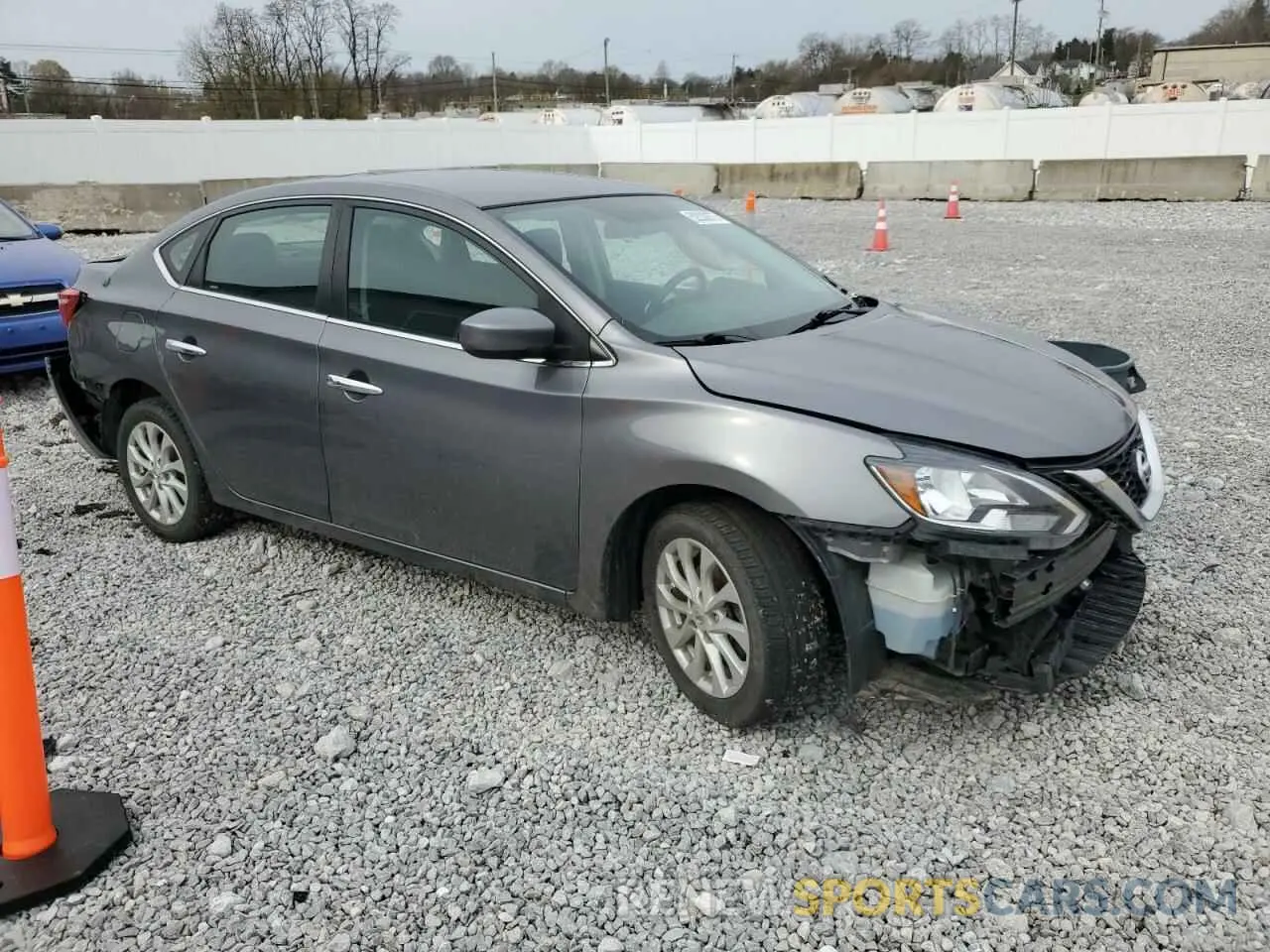 4 fotografías del automóvil dañado 3N1AB7AP8KY348465 NISSAN SENTRA 2019
