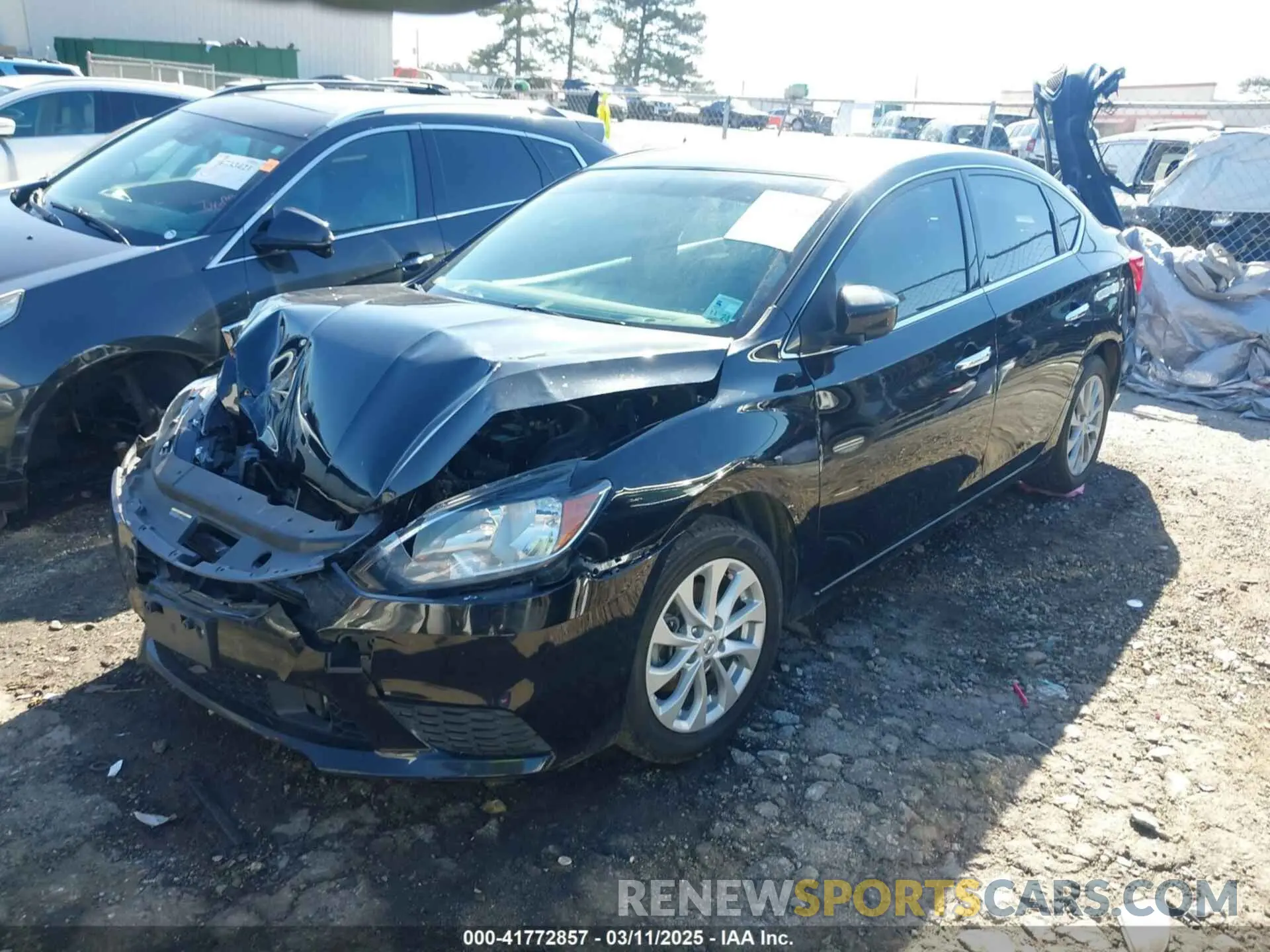 2 fotografías del automóvil dañado 3N1AB7AP8KY415002 NISSAN SENTRA 2019