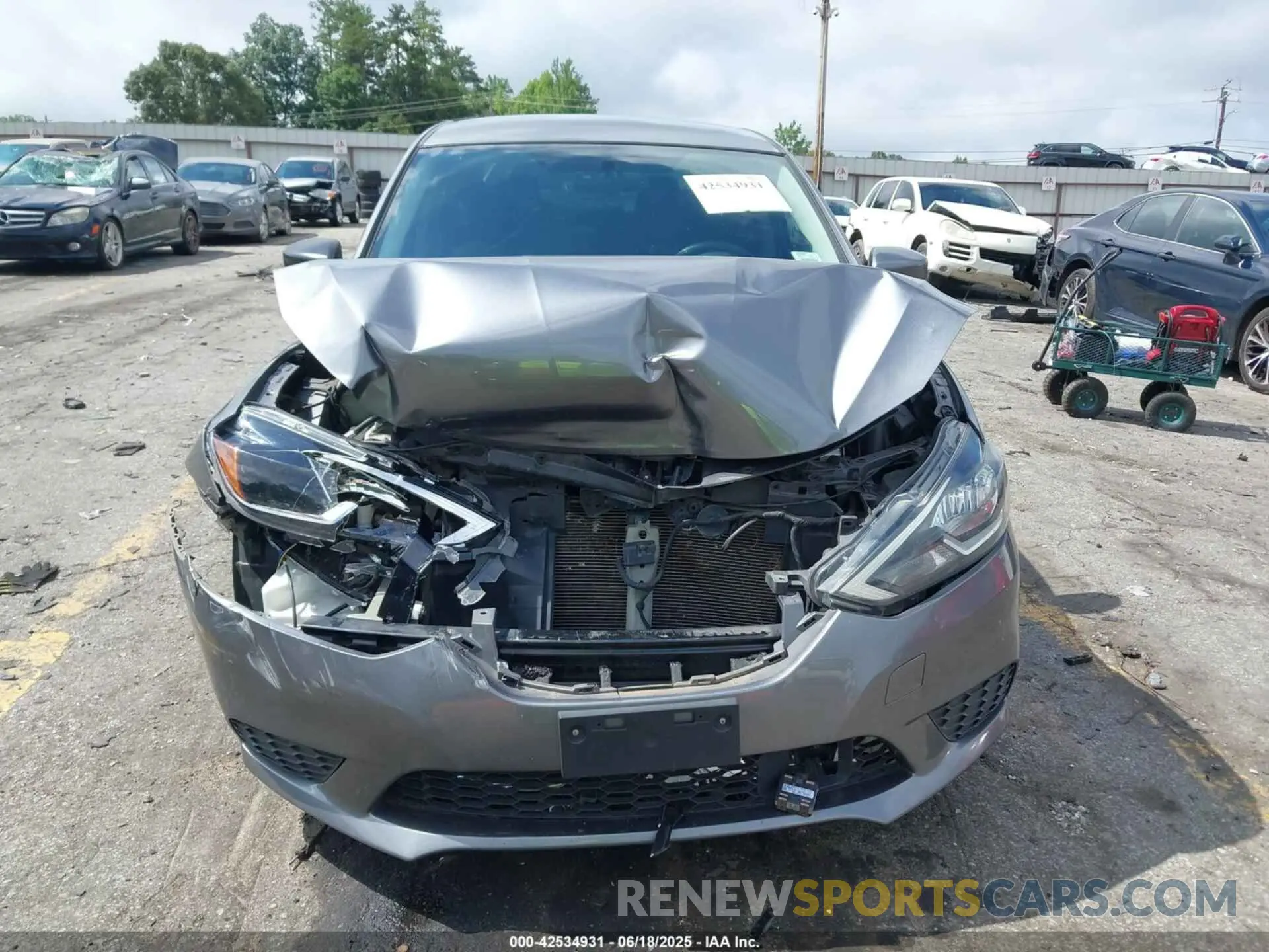 12 fotografías del automóvil dañado 3N1AB7AP8KY429868 NISSAN SENTRA 2019