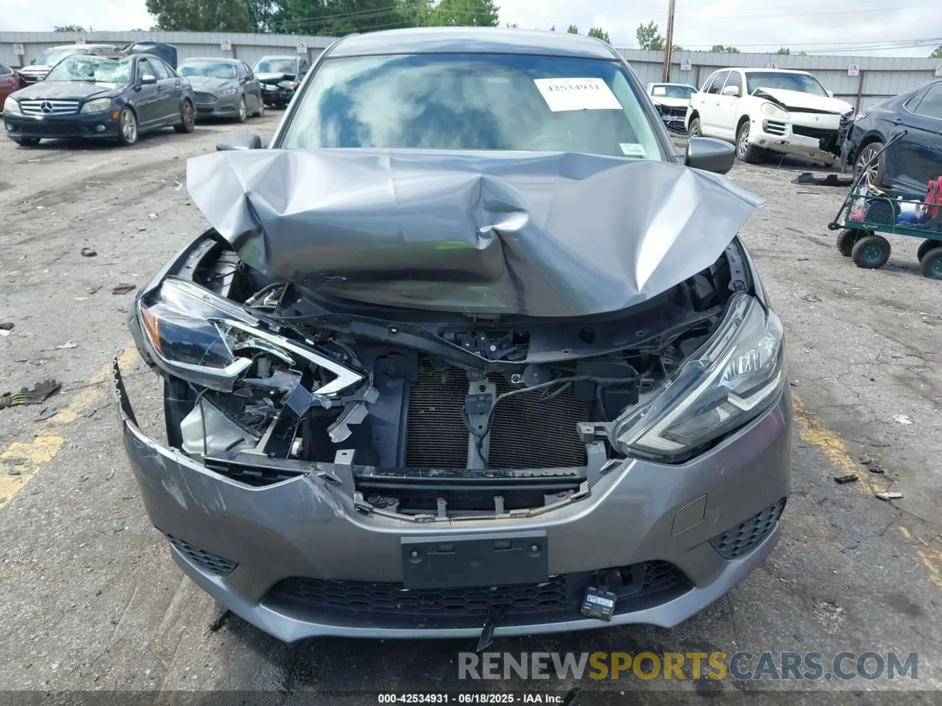 6 fotografías del automóvil dañado 3N1AB7AP8KY429868 NISSAN SENTRA 2019