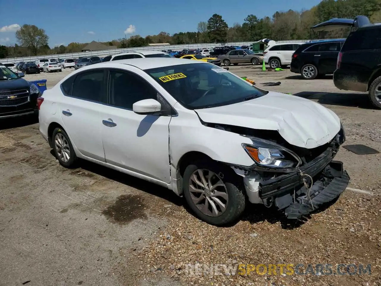4 fotografías del automóvil dañado 3N1AB7AP8KY441308 NISSAN SENTRA 2019