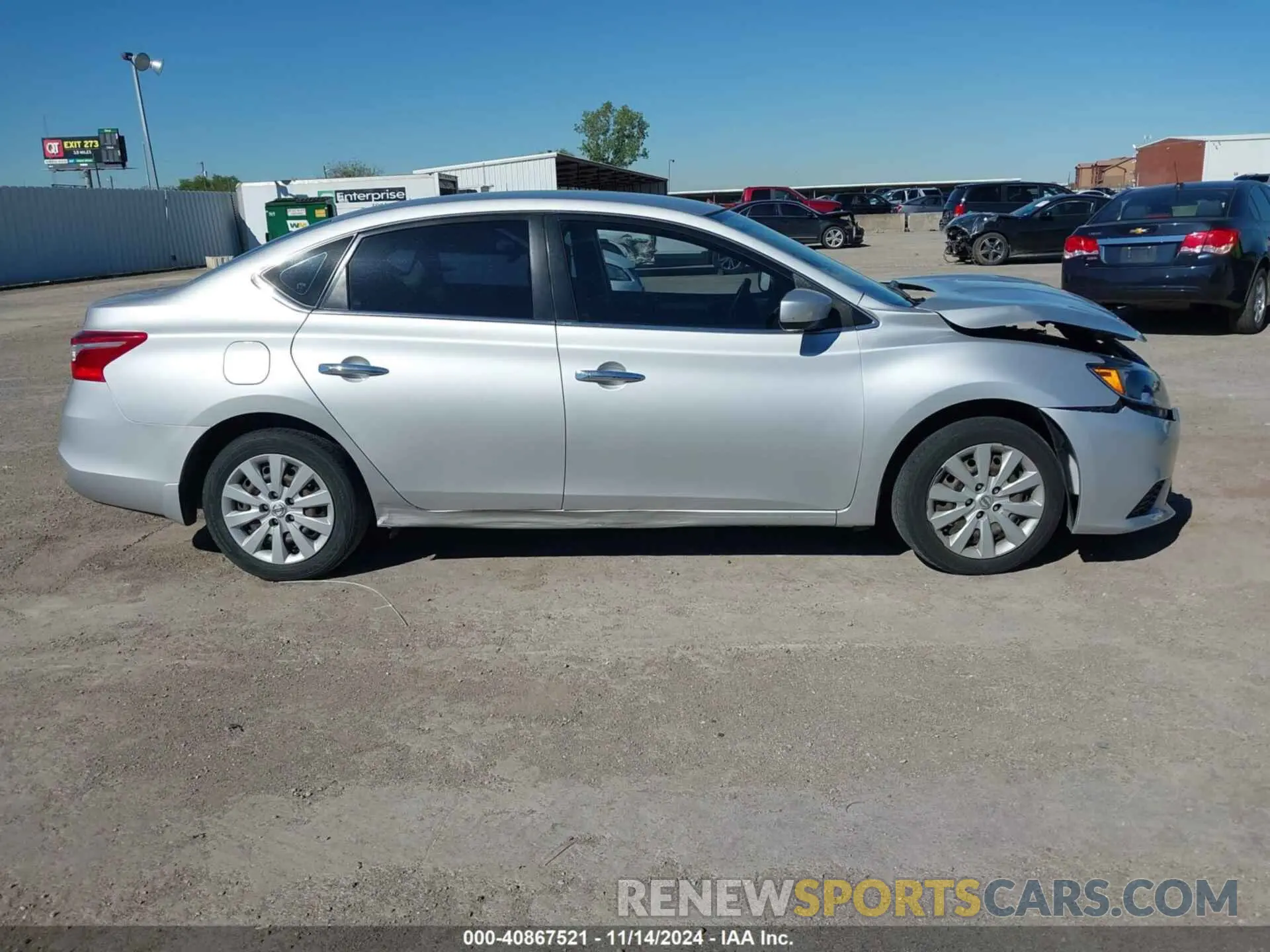 14 fotografías del automóvil dañado 3N1AB7AP9KY221451 NISSAN SENTRA 2019