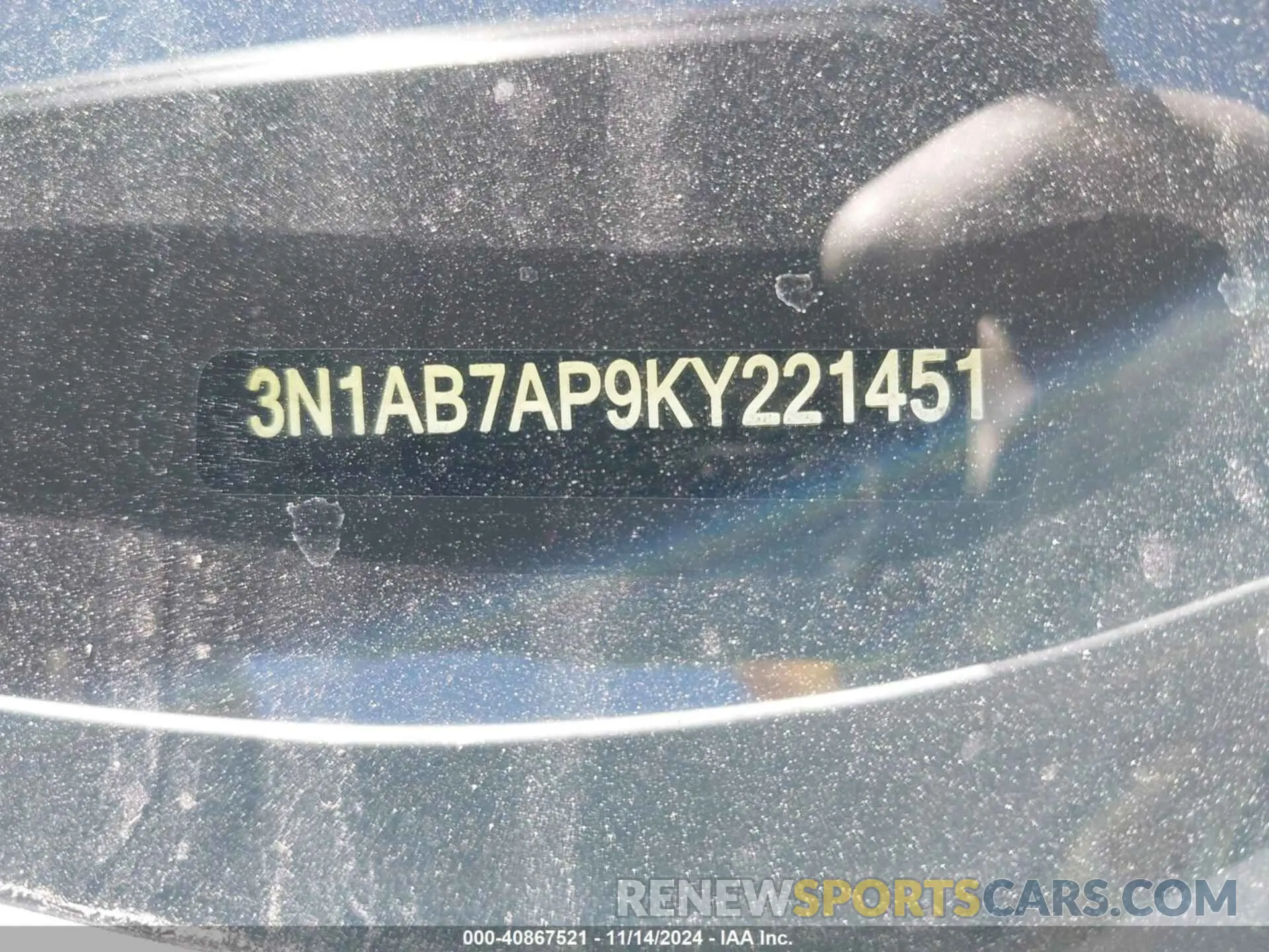 18 fotografías del automóvil dañado 3N1AB7AP9KY221451 NISSAN SENTRA 2019
