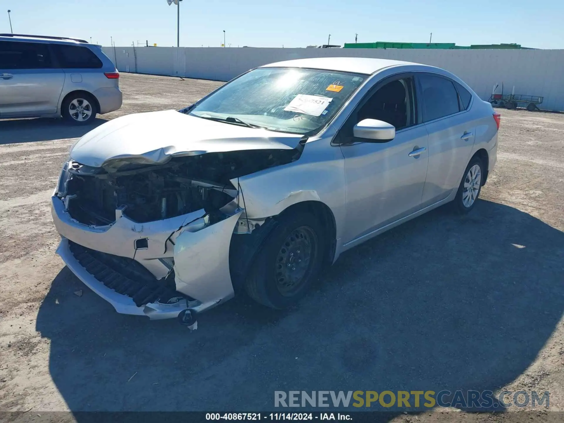 2 fotografías del automóvil dañado 3N1AB7AP9KY221451 NISSAN SENTRA 2019