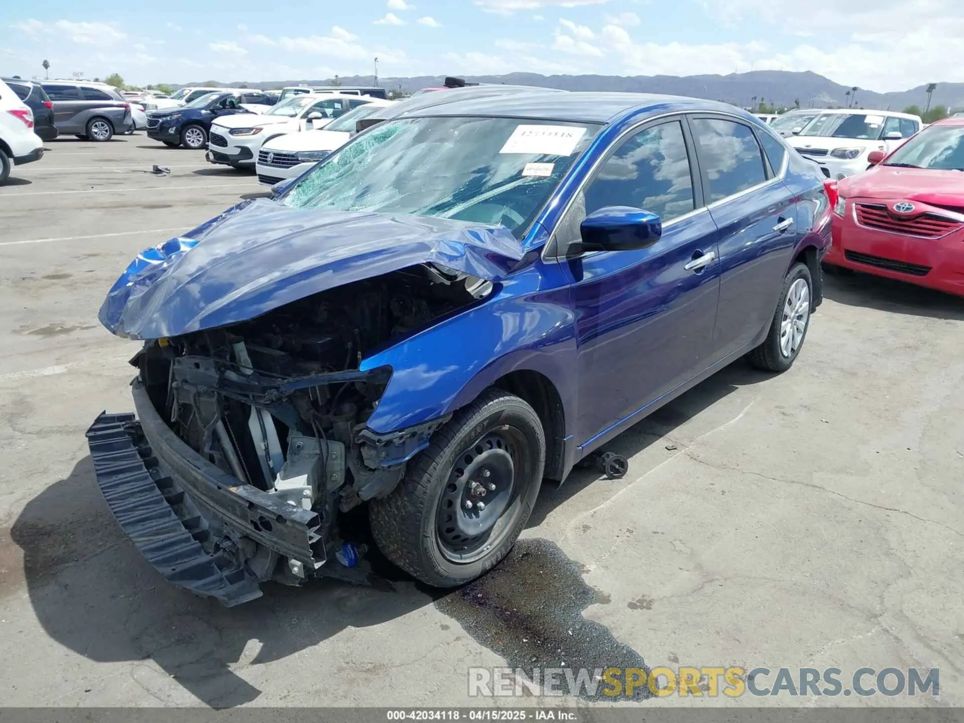 2 fotografías del automóvil dañado 3N1AB7AP9KY235401 NISSAN SENTRA 2019