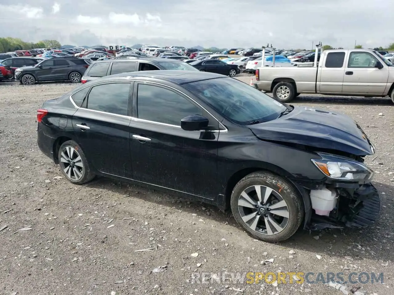 4 fotografías del automóvil dañado 3N1AB7AP9KY322442 NISSAN SENTRA 2019