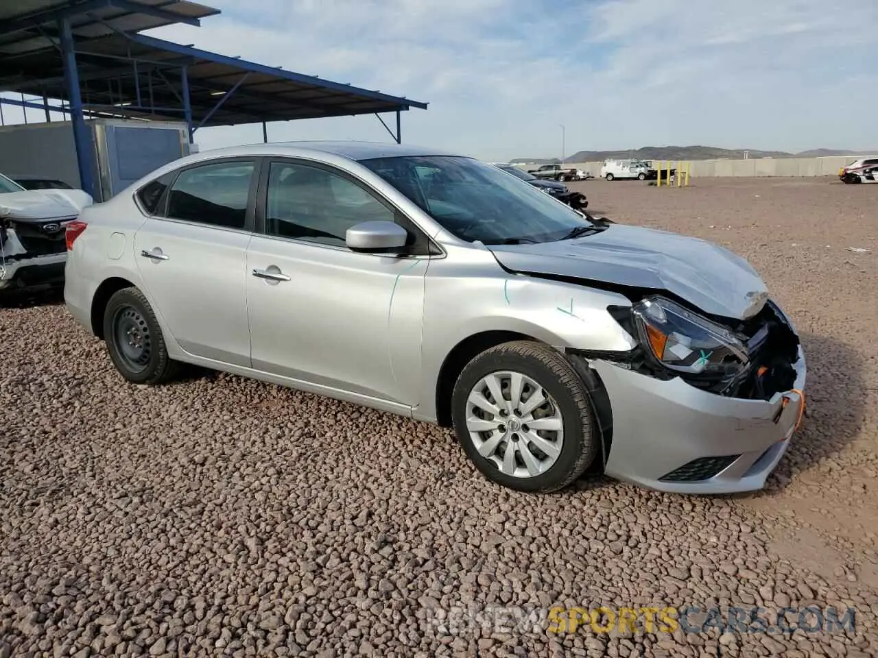 4 fotografías del automóvil dañado 3N1AB7AP9KY345283 NISSAN SENTRA 2019