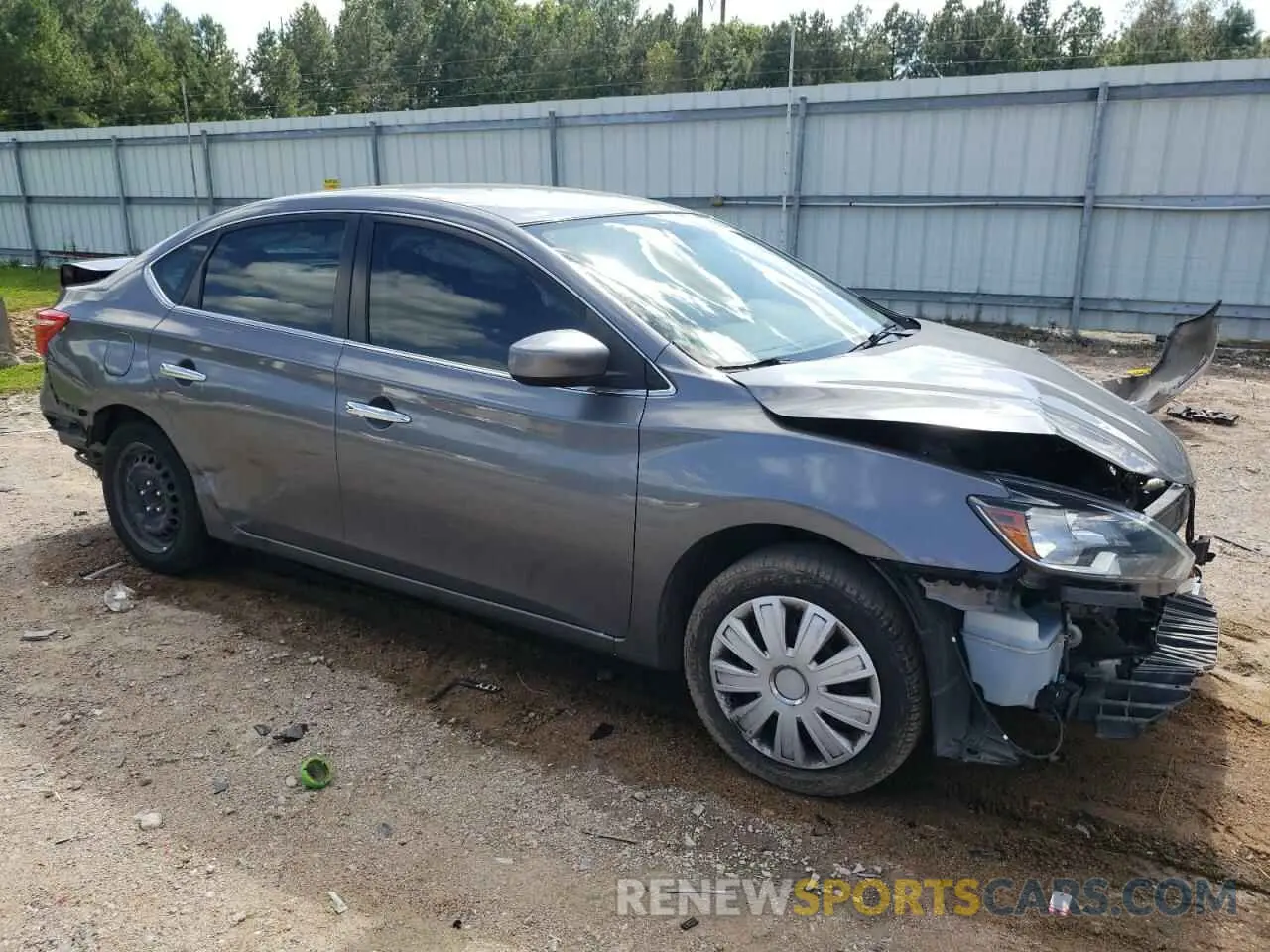 4 fotografías del automóvil dañado 3N1AB7AP9KY352234 NISSAN SENTRA 2019