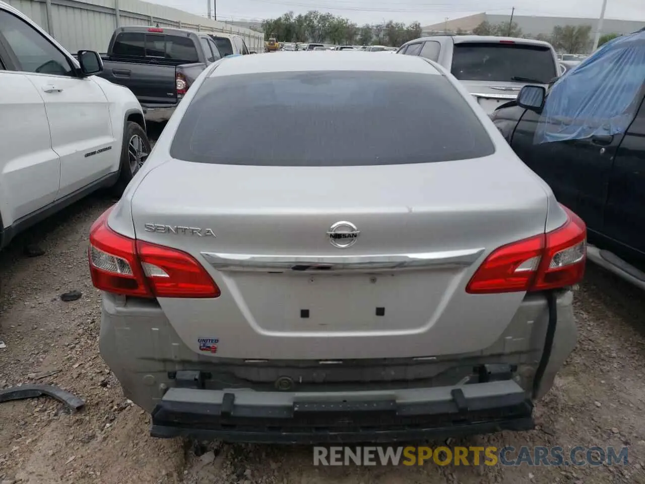 6 fotografías del automóvil dañado 3N1AB7AP9KY450129 NISSAN SENTRA 2019