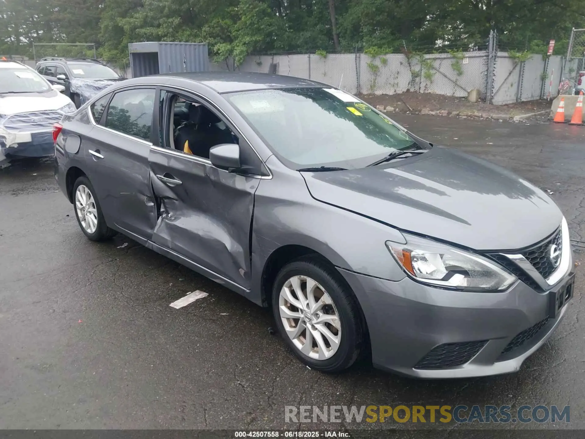 6 fotografías del automóvil dañado 3N1AB7APXKL605011 NISSAN SENTRA 2019