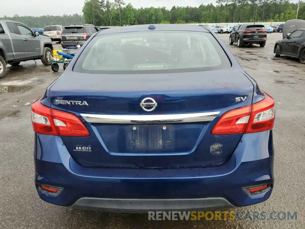 6 fotografías del automóvil dañado 3N1AB7APXKY220048 NISSAN SENTRA 2019