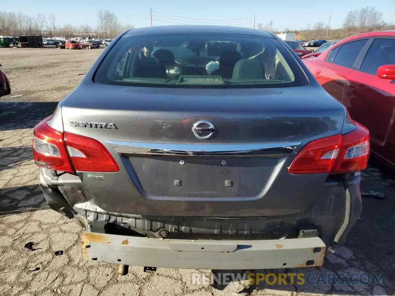 6 fotografías del automóvil dañado 3N1AB7APXKY359533 NISSAN SENTRA 2019