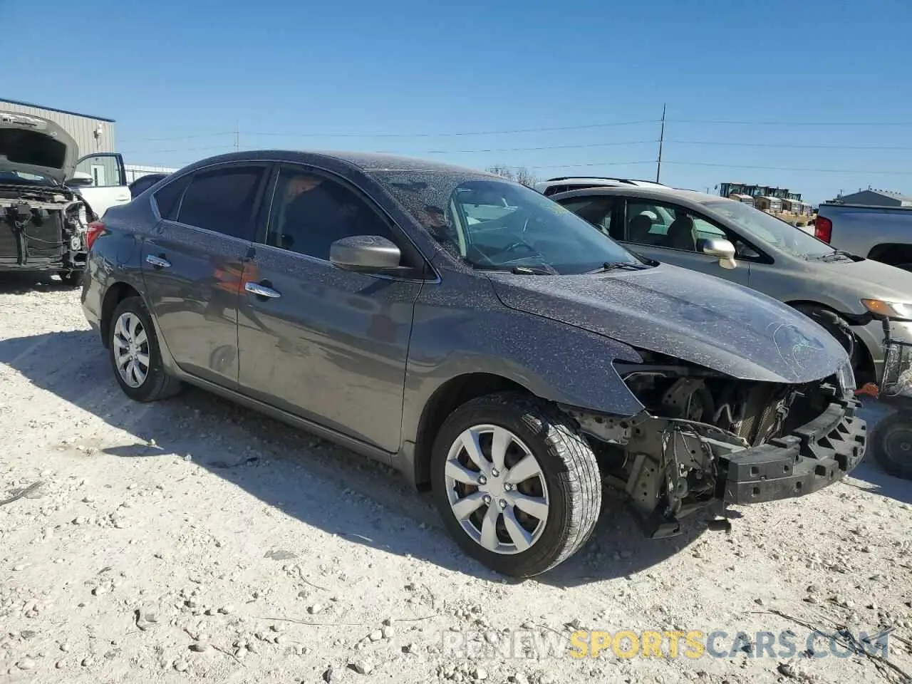 4 fotografías del automóvil dañado 3N1AB7APXKY381418 NISSAN SENTRA 2019
