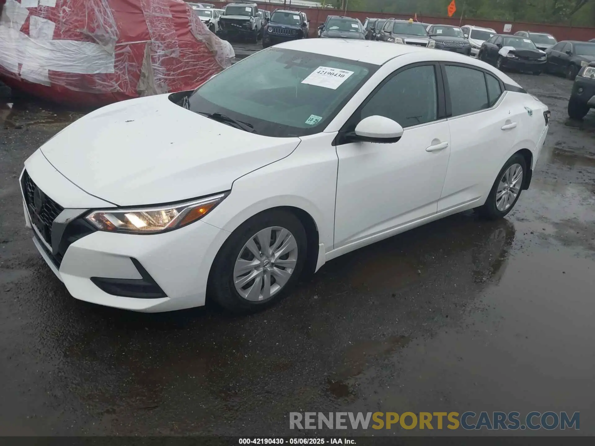2 fotografías del automóvil dañado 3N1AB8BV1LY242900 NISSAN SENTRA 2020