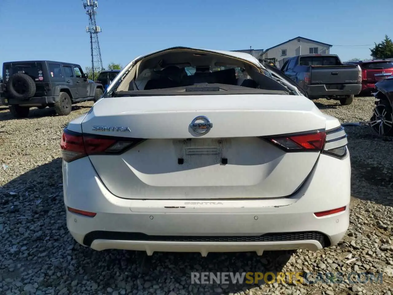 6 fotografías del automóvil dañado 3N1AB8BV4LY307853 NISSAN SENTRA 2020