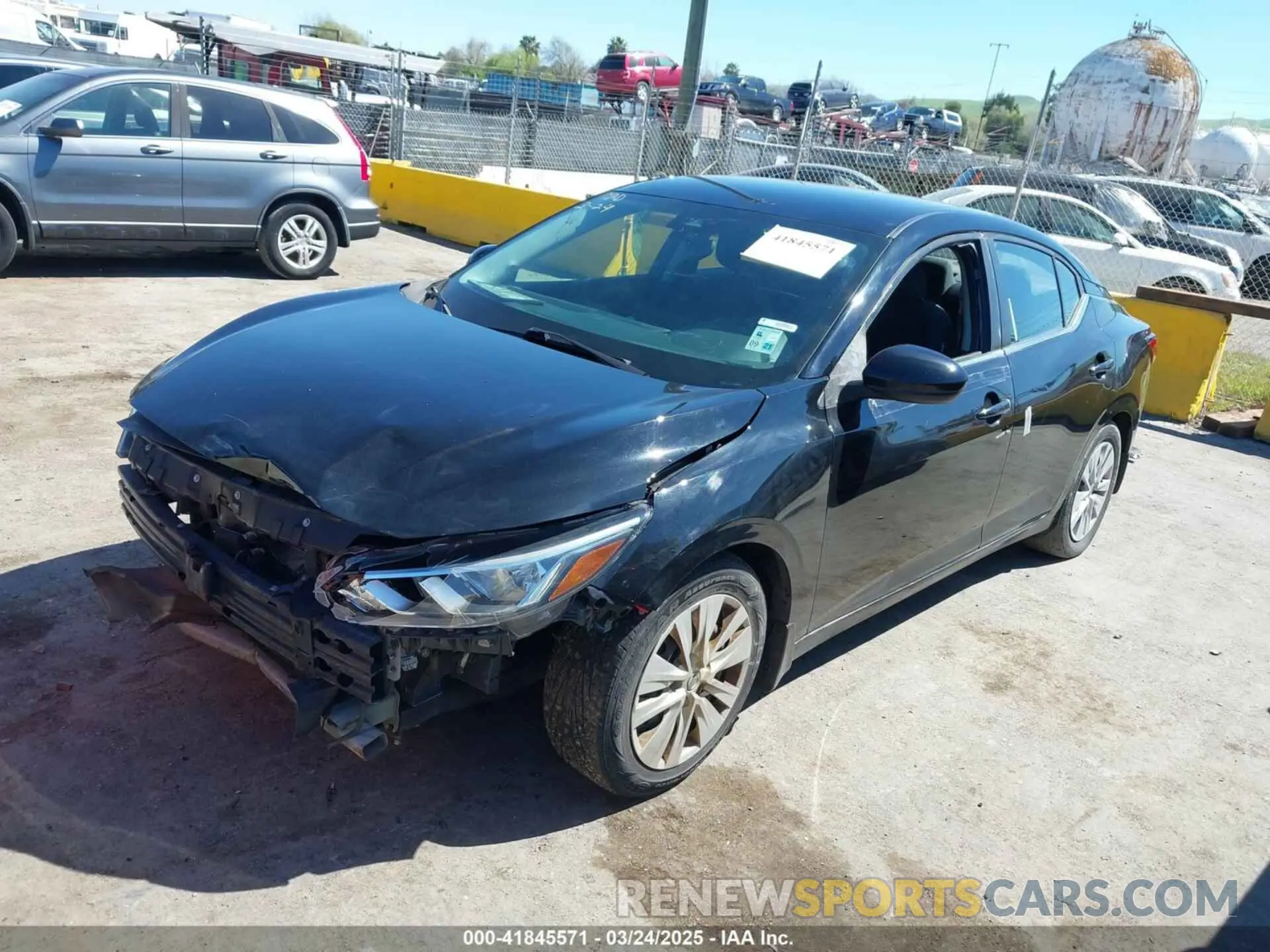 2 fotografías del automóvil dañado 3N1AB8BV5LY288004 NISSAN SENTRA 2020