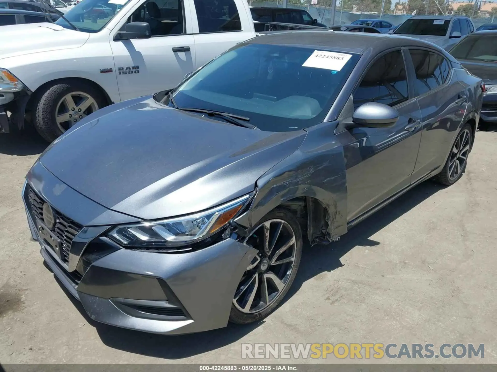 2 fotografías del automóvil dañado 3N1AB8BV6LY225509 NISSAN SENTRA 2020