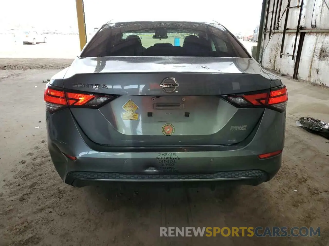 6 fotografías del automóvil dañado 3N1AB8BV8LY210686 NISSAN SENTRA 2020