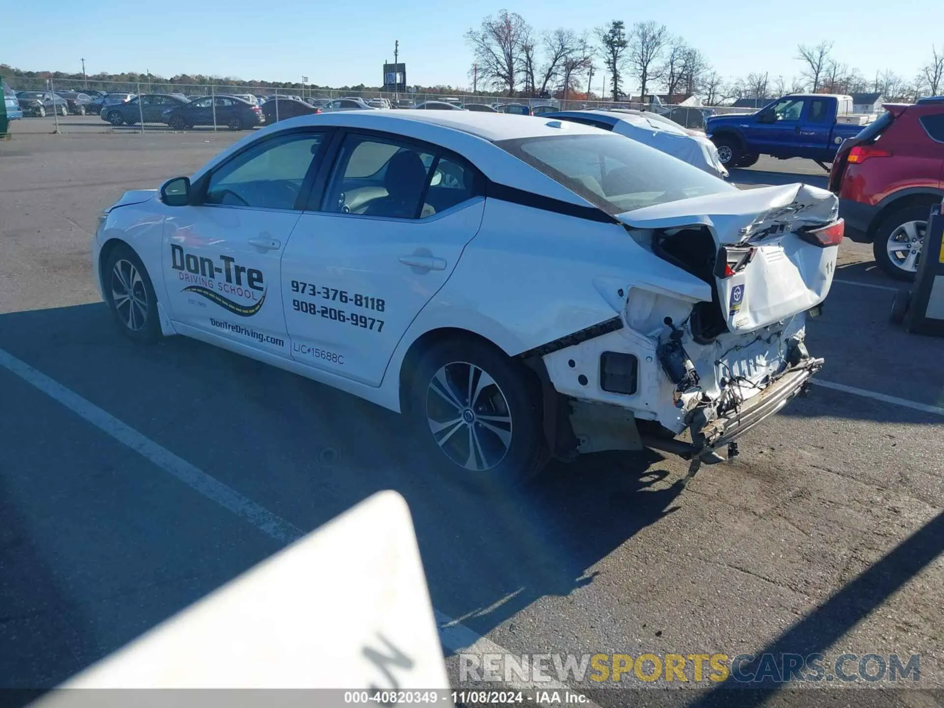 3 fotografías del automóvil dañado 3N1AB8CV2LY219754 NISSAN SENTRA 2020
