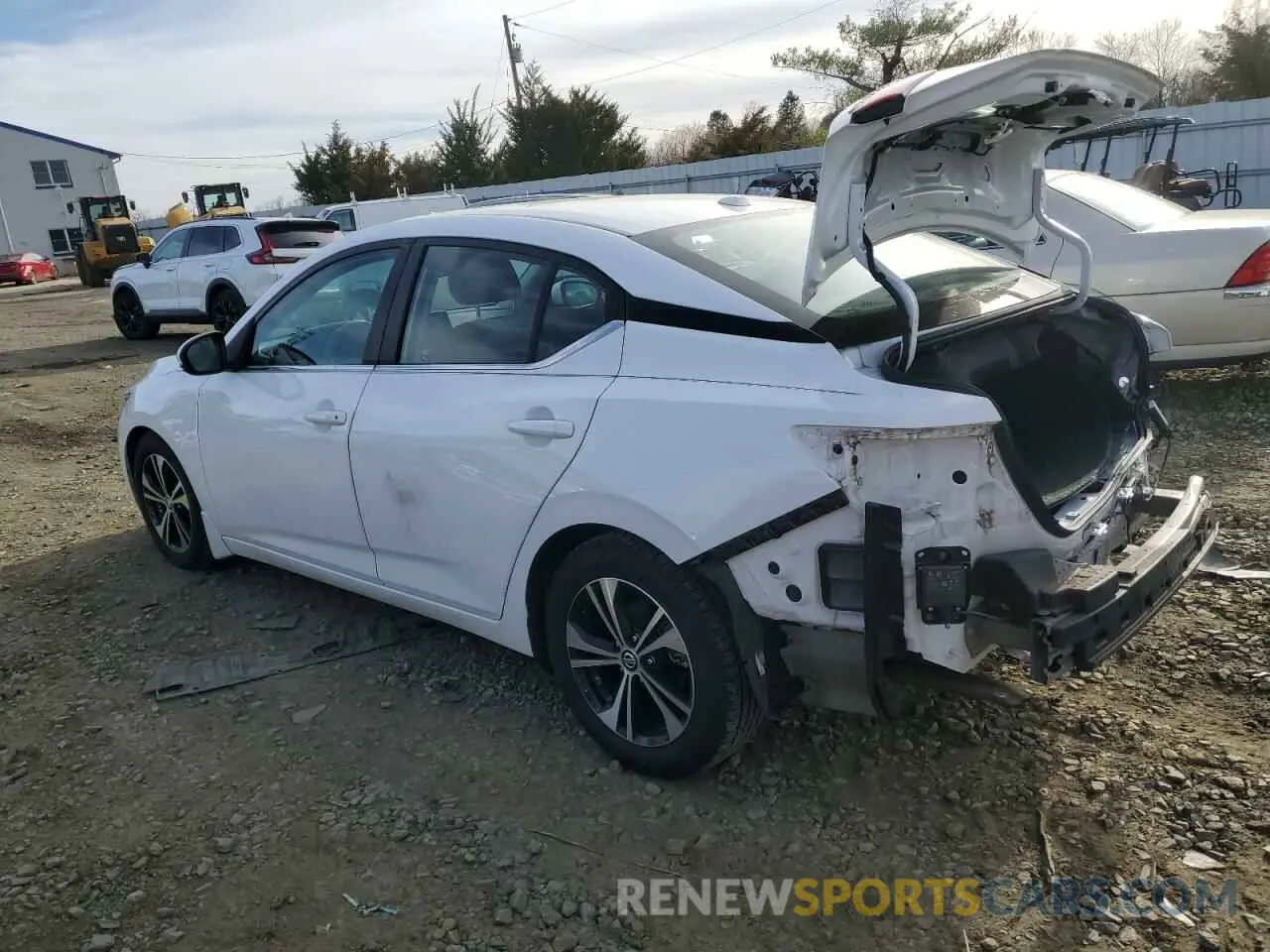 2 fotografías del automóvil dañado 3N1AB8CV2LY280327 NISSAN SENTRA 2020