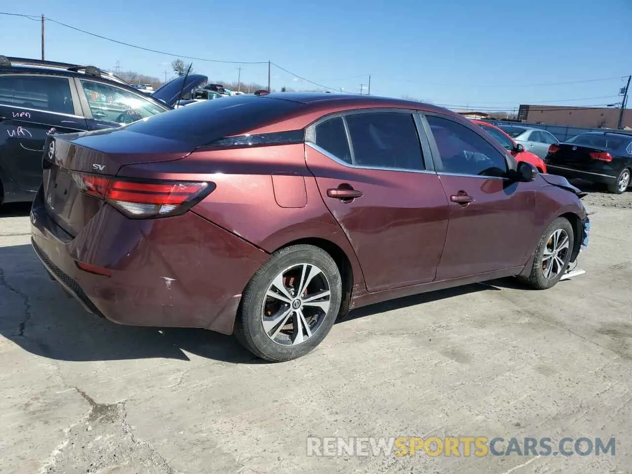 3 fotografías del automóvil dañado 3N1AB8CV3LY240810 NISSAN SENTRA 2020