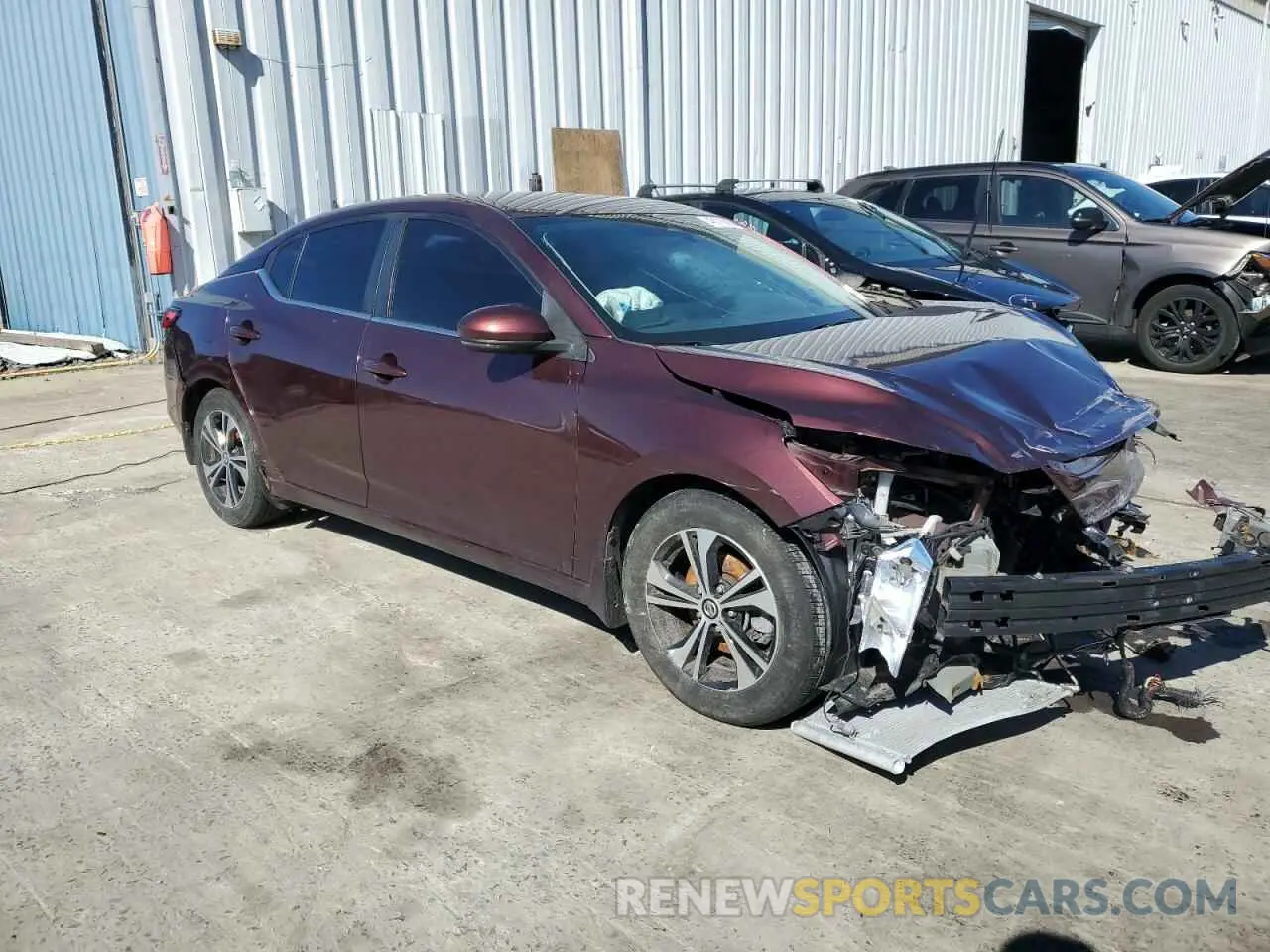 4 fotografías del automóvil dañado 3N1AB8CV3LY240810 NISSAN SENTRA 2020