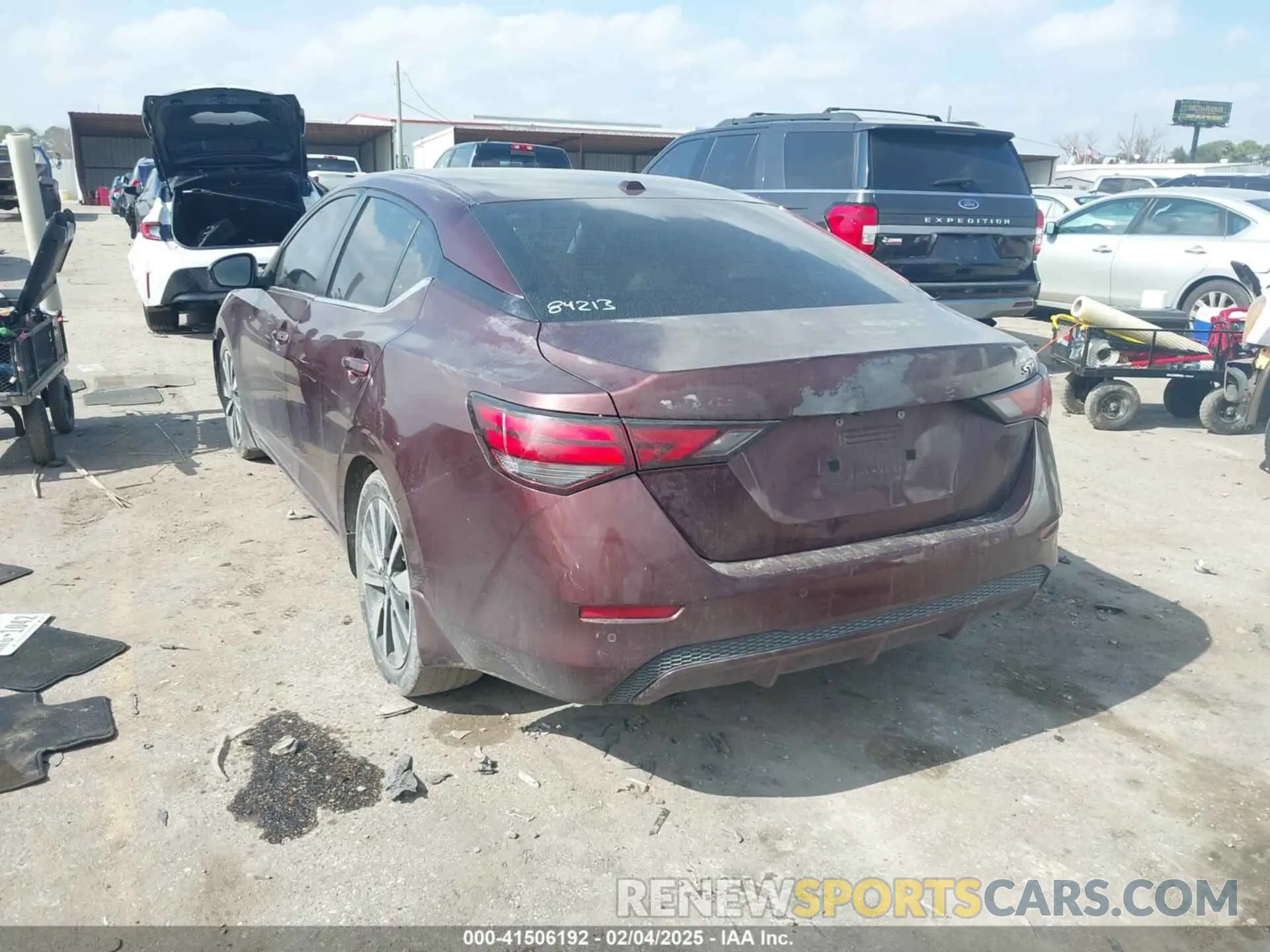 3 fotografías del automóvil dañado 3N1AB8CV4LY233168 NISSAN SENTRA 2020