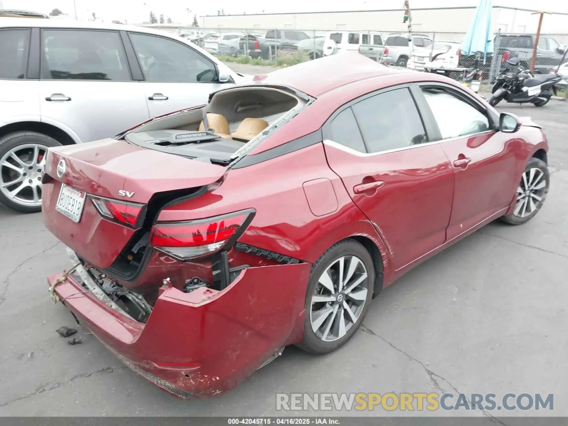 4 fotografías del automóvil dañado 3N1AB8CV6LY219529 NISSAN SENTRA 2020
