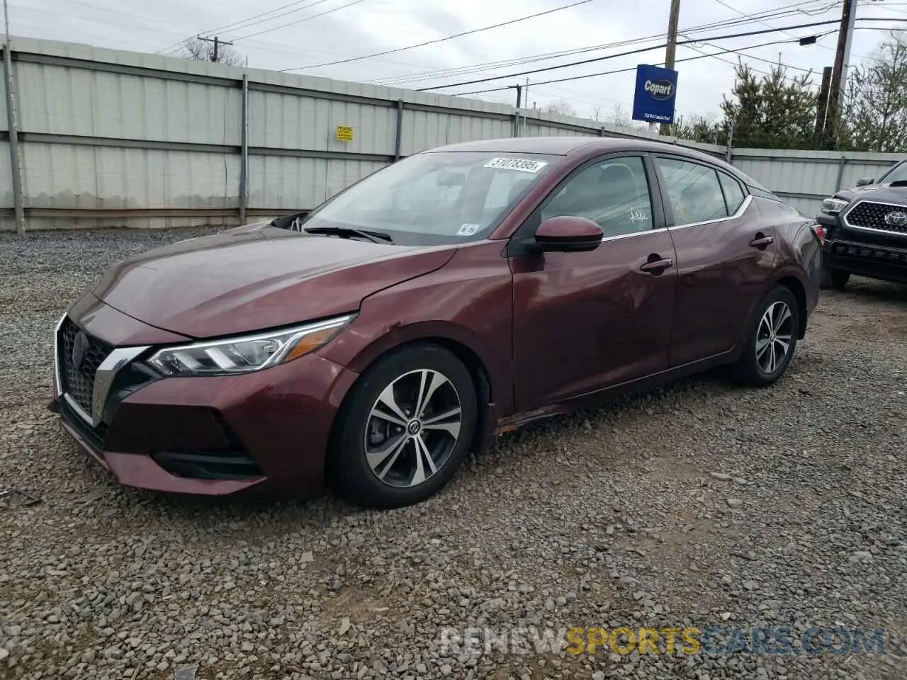 1 fotografías del automóvil dañado 3N1AB8CV7LY226571 NISSAN SENTRA 2020