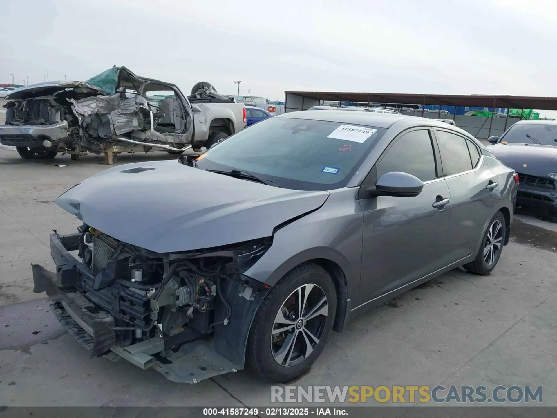 2 fotografías del automóvil dañado 3N1AB8CV7LY262020 NISSAN SENTRA 2020