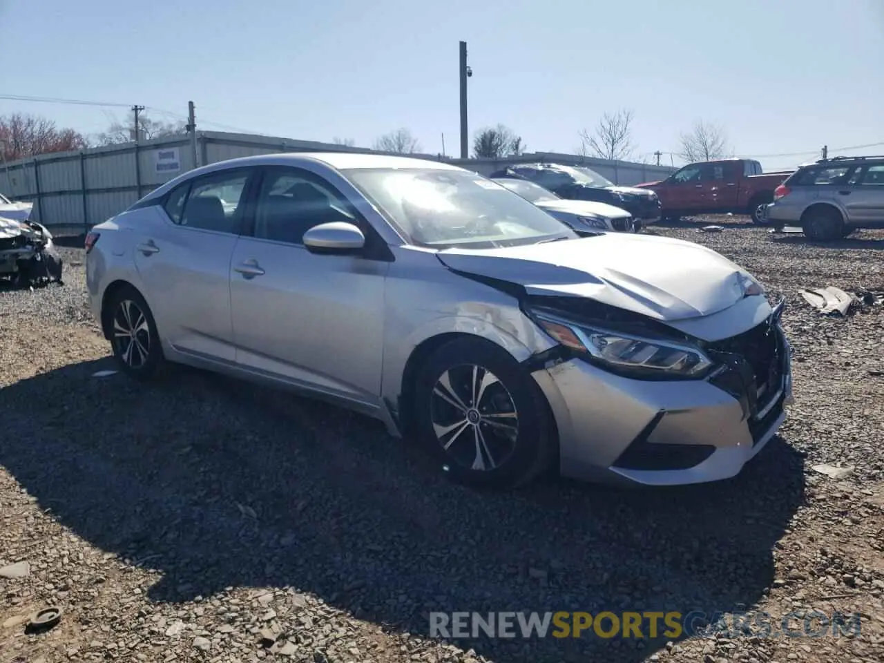4 fotografías del automóvil dañado 3N1AB8CV8LY222576 NISSAN SENTRA 2020