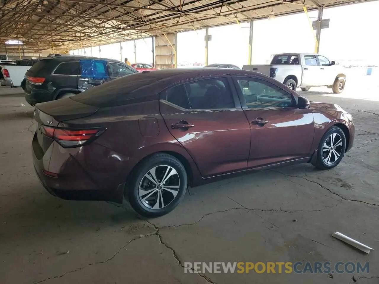 3 fotografías del automóvil dañado 3N1AB8CV8LY226093 NISSAN SENTRA 2020