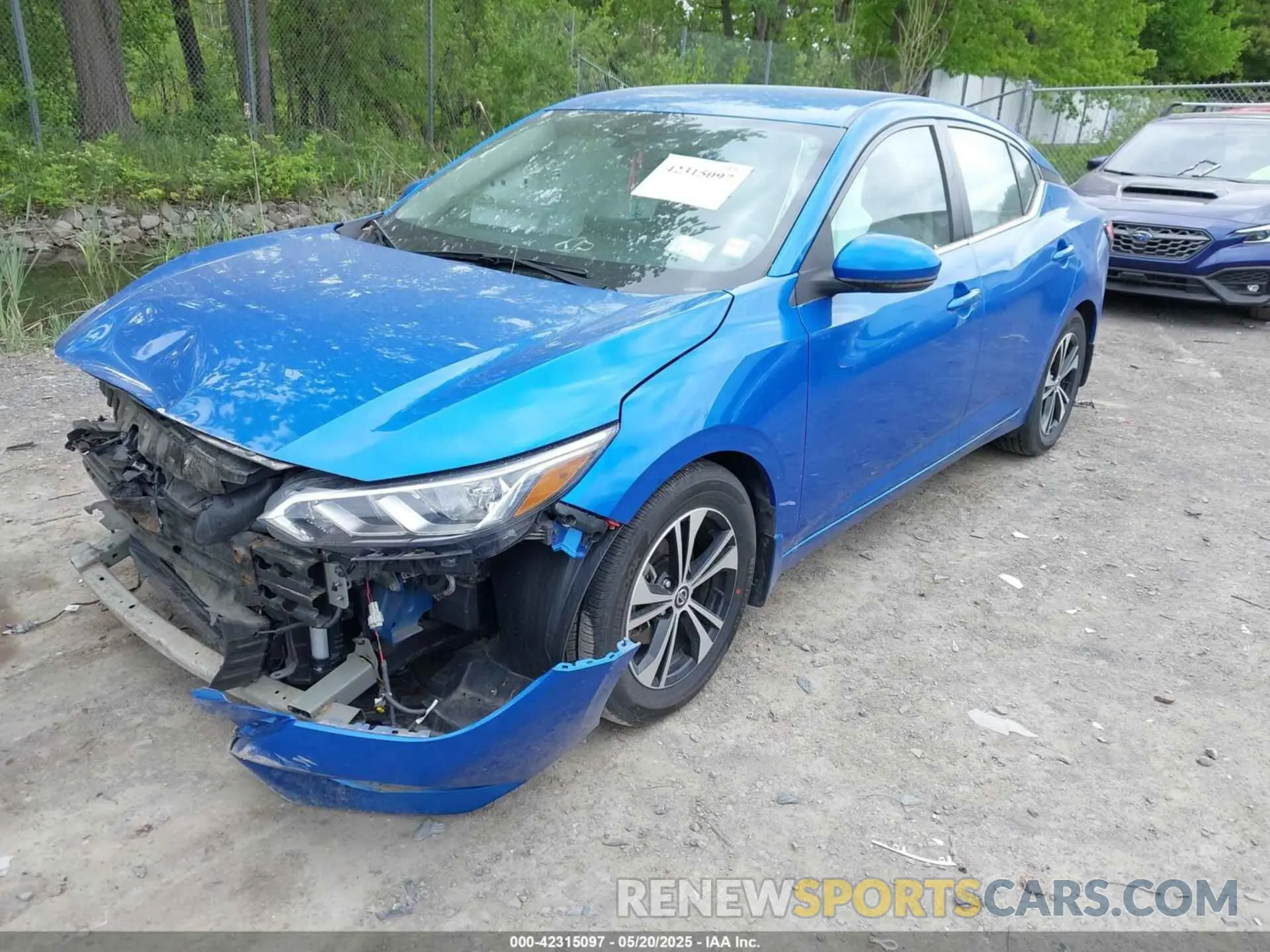 2 fotografías del automóvil dañado 3N1AB8CV8LY313086 NISSAN SENTRA 2020