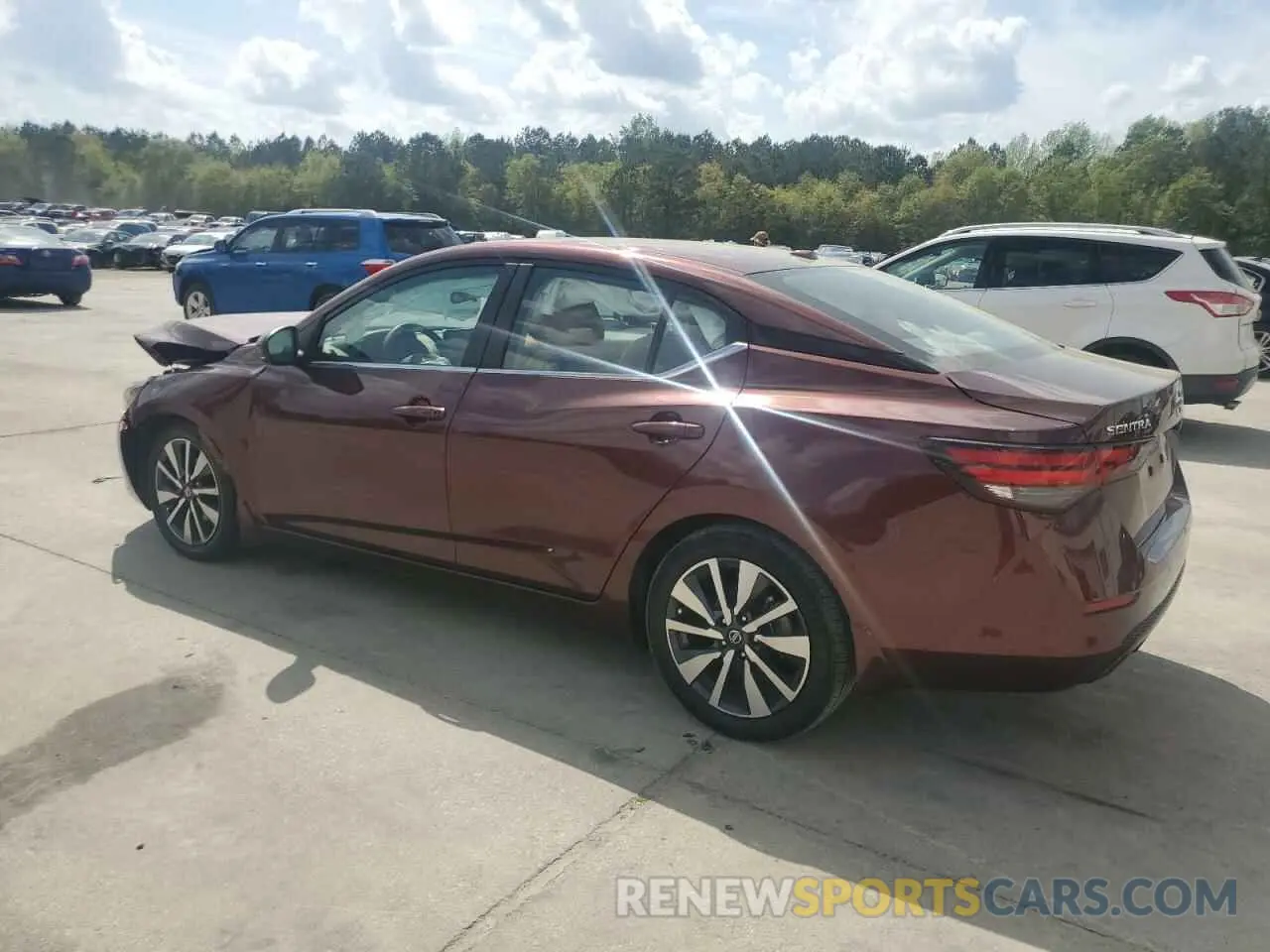 2 fotografías del automóvil dañado 3N1AB8CVXLY208503 NISSAN SENTRA 2020