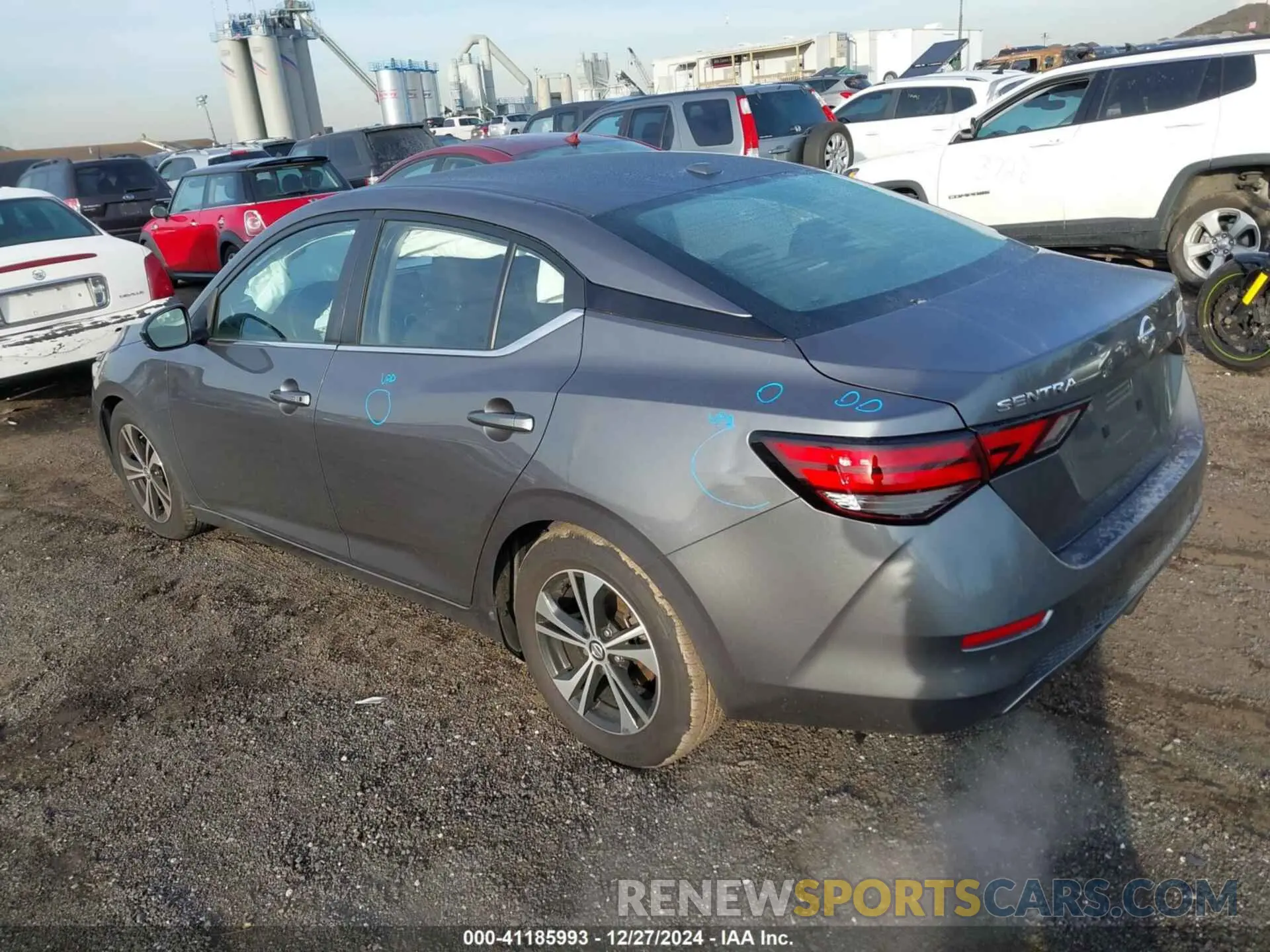 3 fotografías del automóvil dañado 3N1AB8CVXLY312294 NISSAN SENTRA 2020