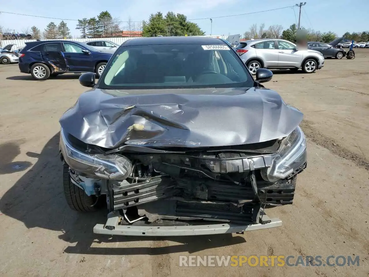 5 fotografías del automóvil dañado 3N1AB8DV0LY228807 NISSAN SENTRA 2020