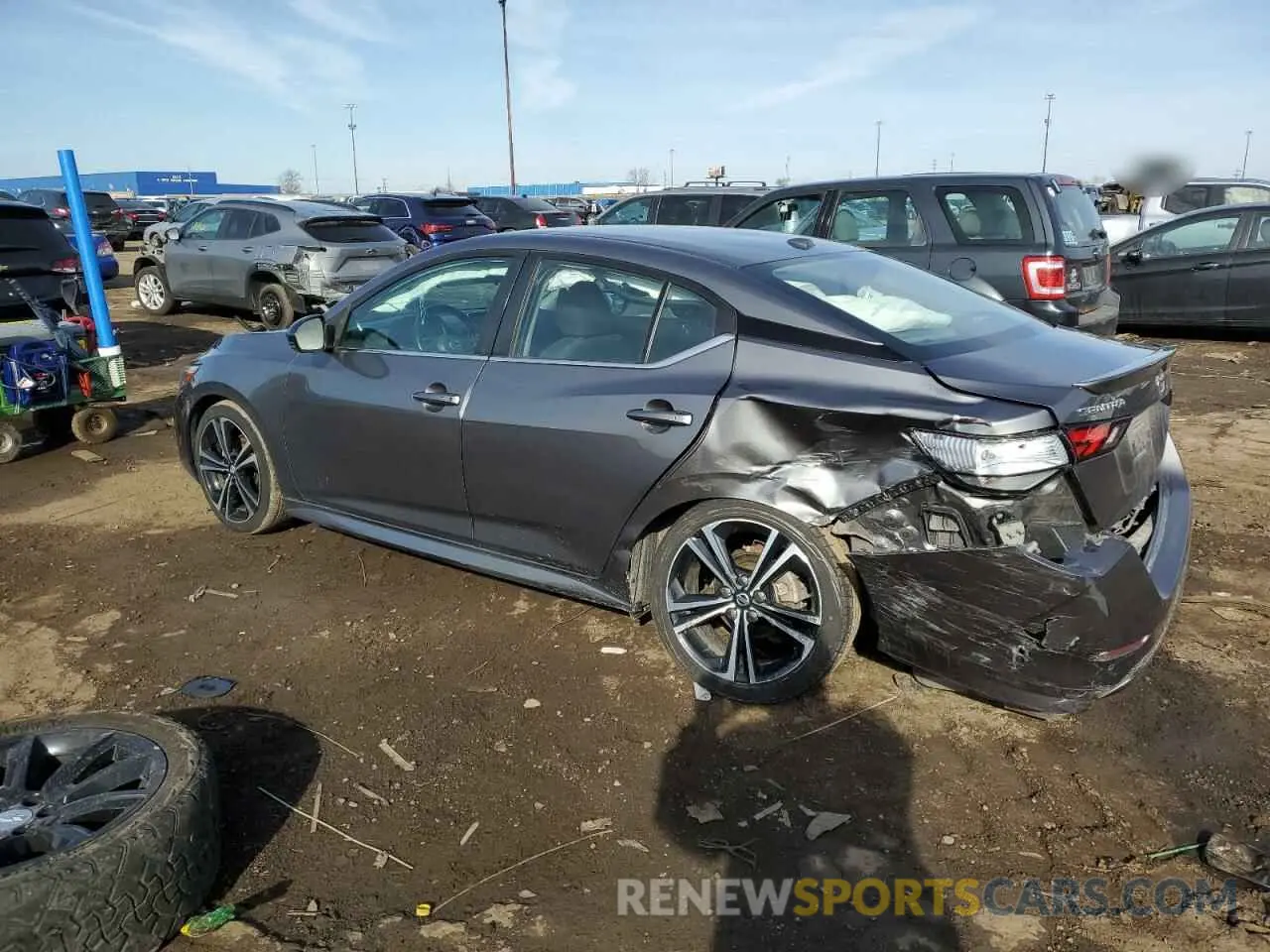 2 fotografías del automóvil dañado 3N1AB8DV2LY267849 NISSAN SENTRA 2020