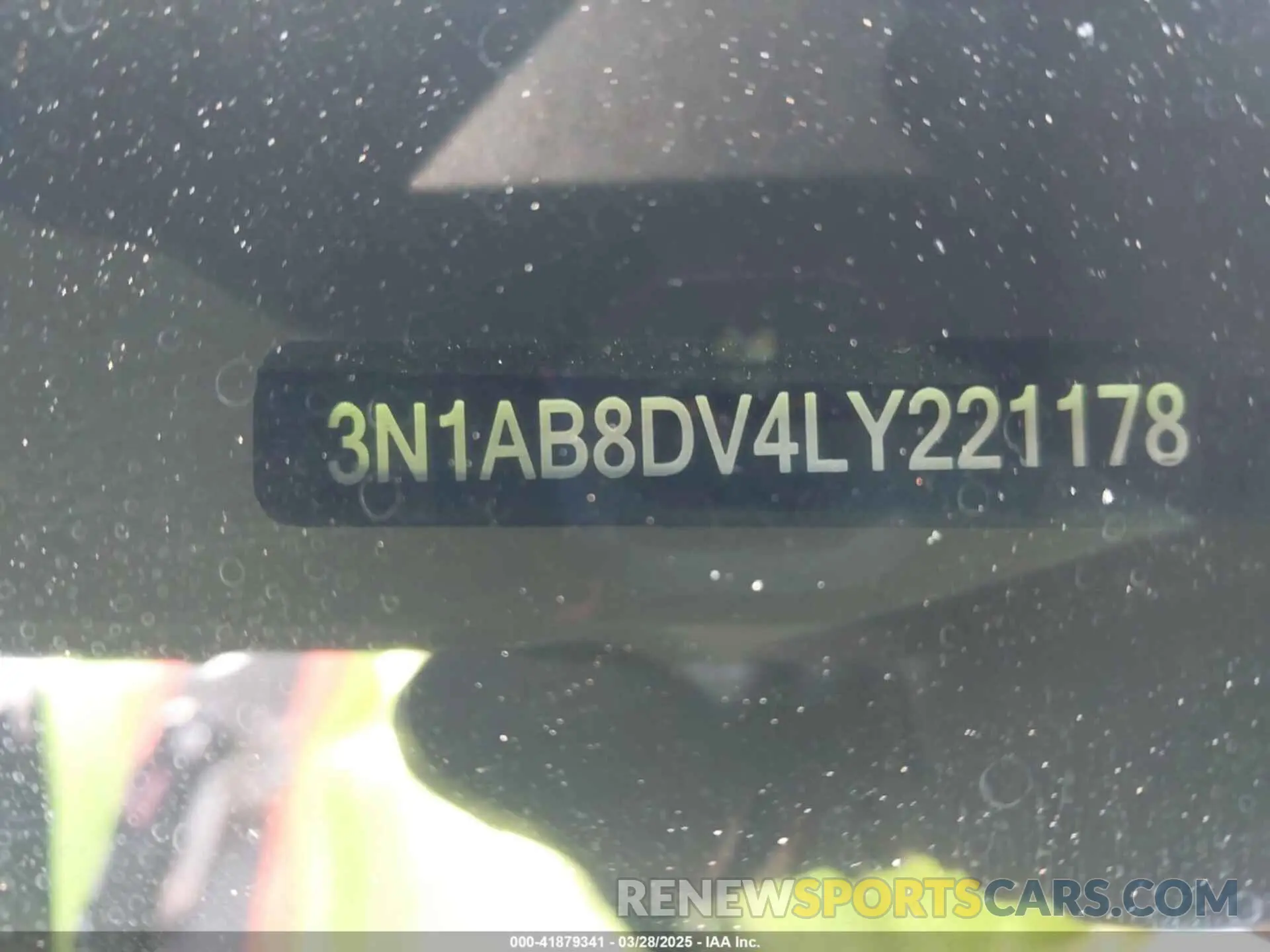 9 fotografías del automóvil dañado 3N1AB8DV4LY221178 NISSAN SENTRA 2020