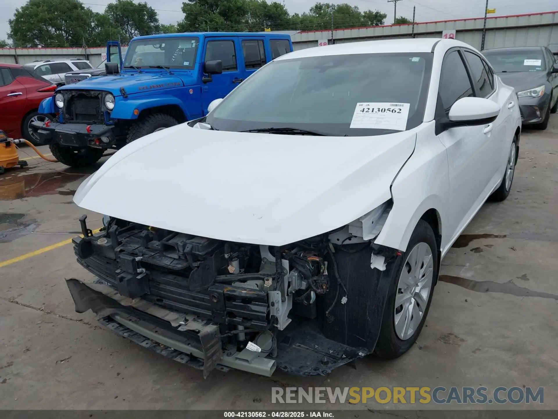 2 fotografías del automóvil dañado 3N1AB8BV7MY230137 NISSAN SENTRA 2021