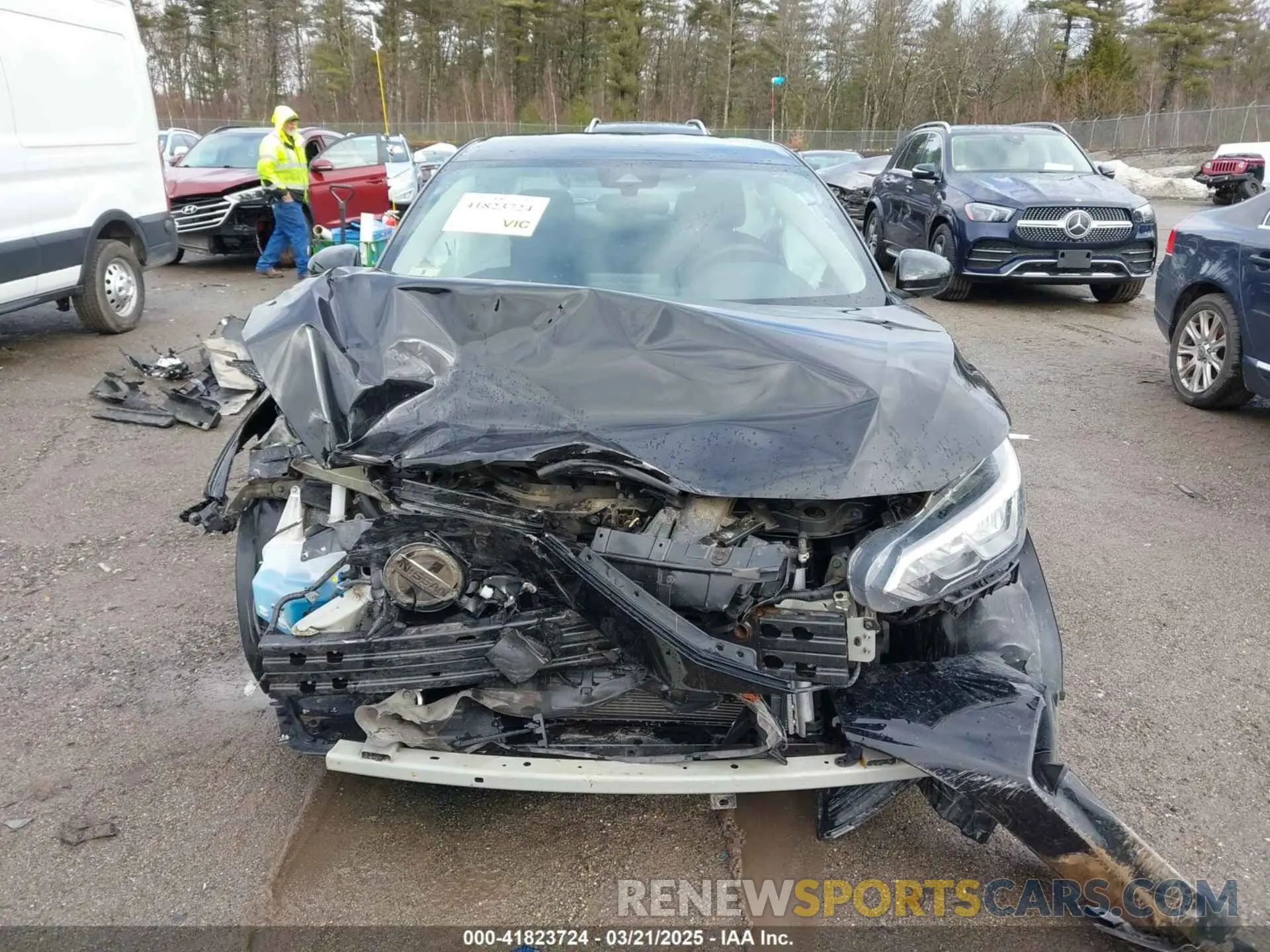 13 fotografías del automóvil dañado 3N1AB8BV7MY296848 NISSAN SENTRA 2021
