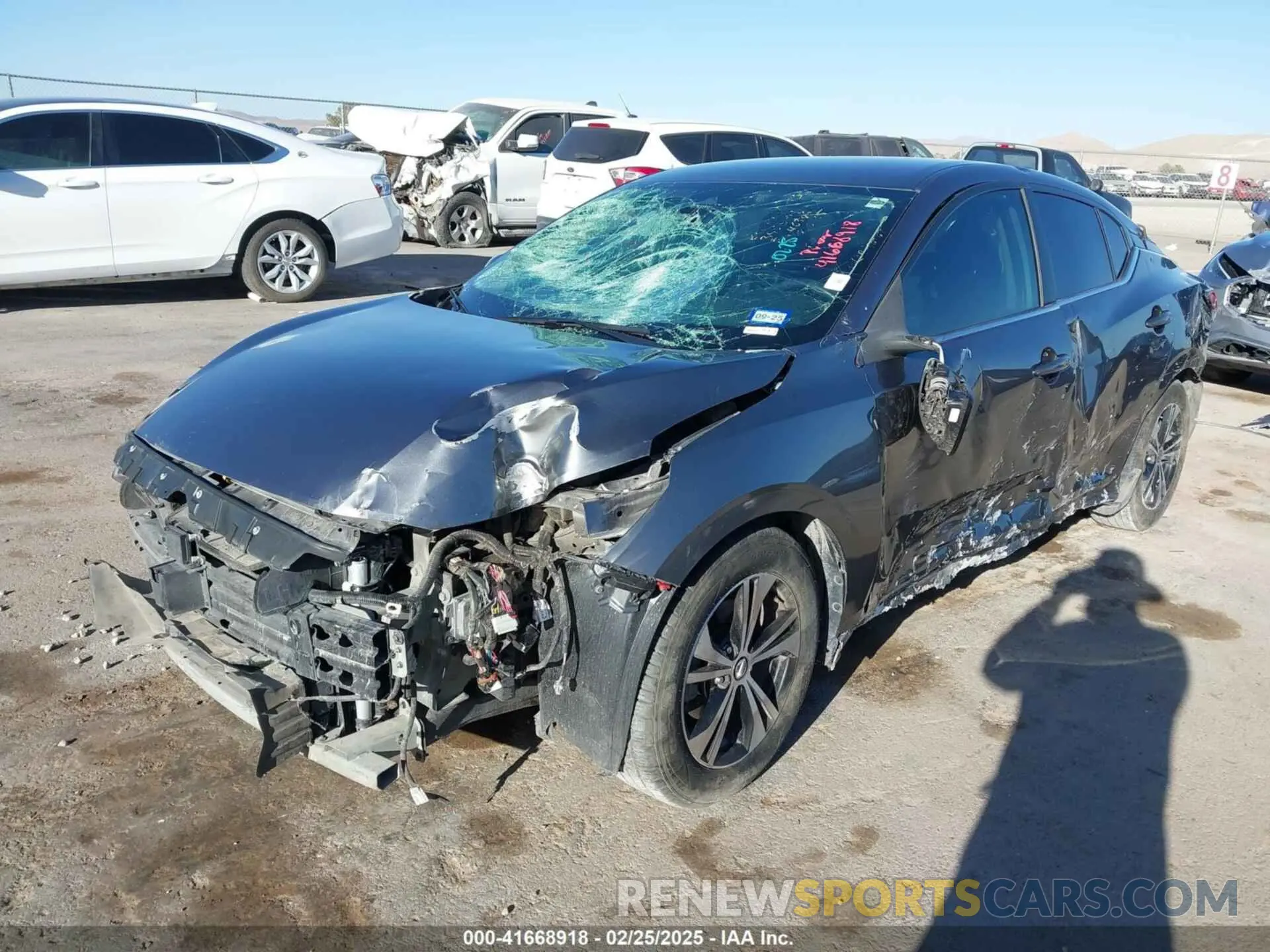 2 fotografías del automóvil dañado 3N1AB8CV1MY221464 NISSAN SENTRA 2021
