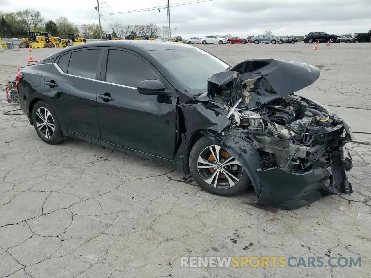 4 fotografías del automóvil dañado 3N1AB8CV3MY221191 NISSAN SENTRA 2021